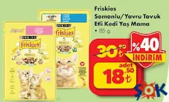 FRİSKİES KEDİ YAŞ MAMASI 85 G indirimli fiyat FRİSKİES KEDİ YAŞ MAMASI 85 G fiyat ve kampanya bilgisi